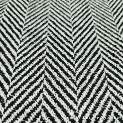 Woolen poly herringbone design fabric
